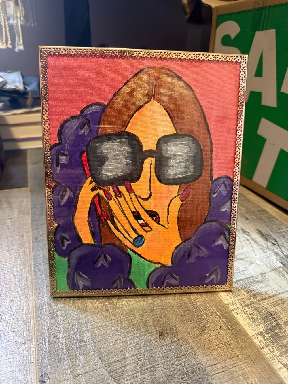 Pop-Art Portrait Wall Art - Pink & Purple - Lisa Barlow - I’m shaking